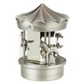 Pewter Finish Carousel Bank